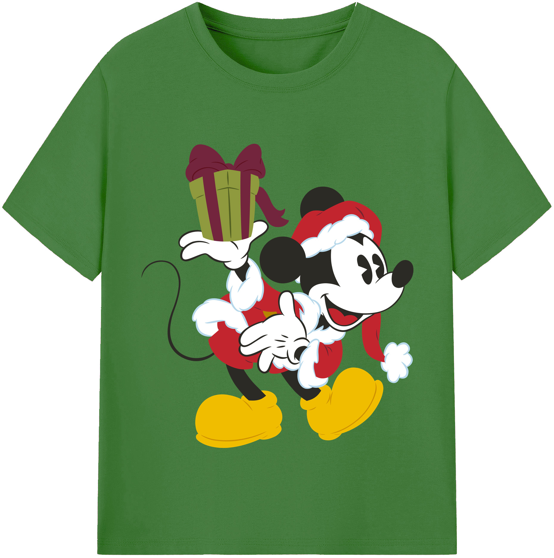 （画像用） ミッキーマウス Mickey Mouse レディースカジュアルプリントTシャツ（綿100％）